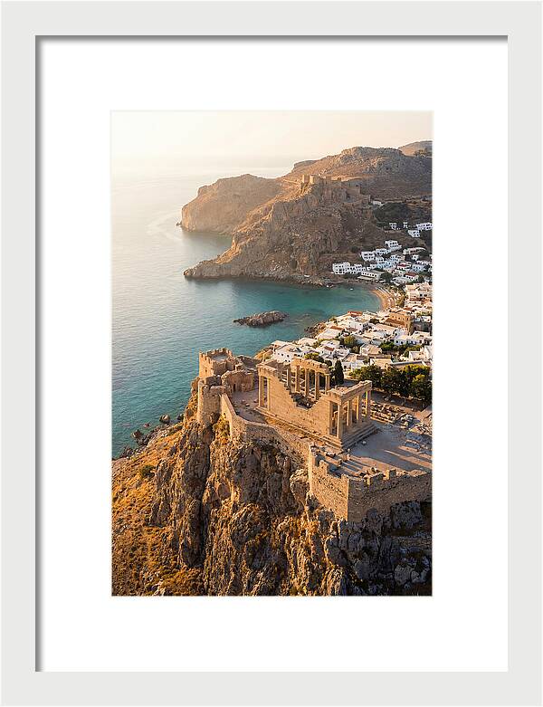 Lindos Acropolis At Golden Hour