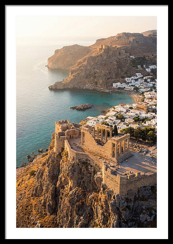 Lindos Acropolis At Golden Hour