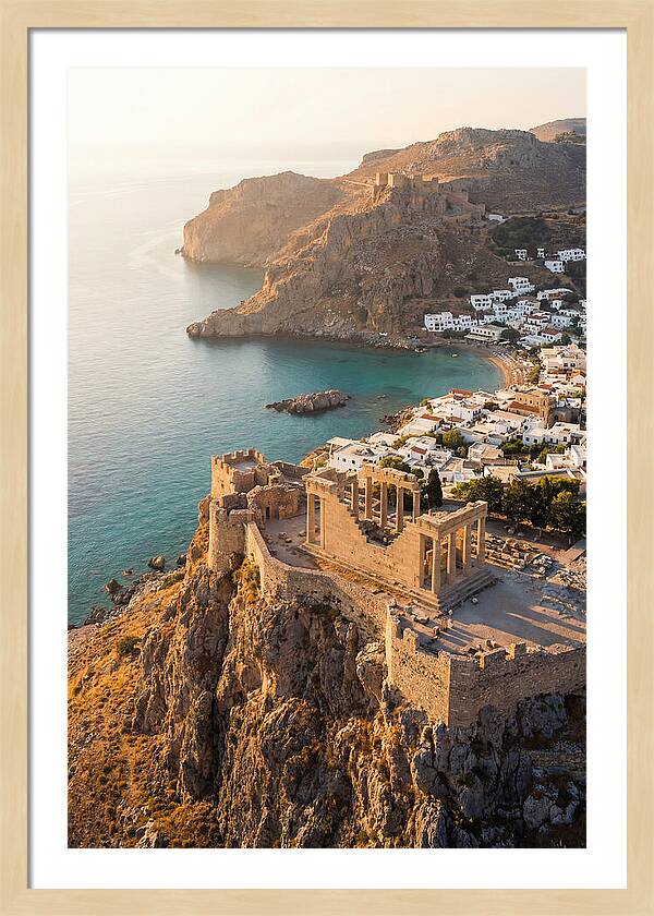 Lindos Acropolis At Golden Hour