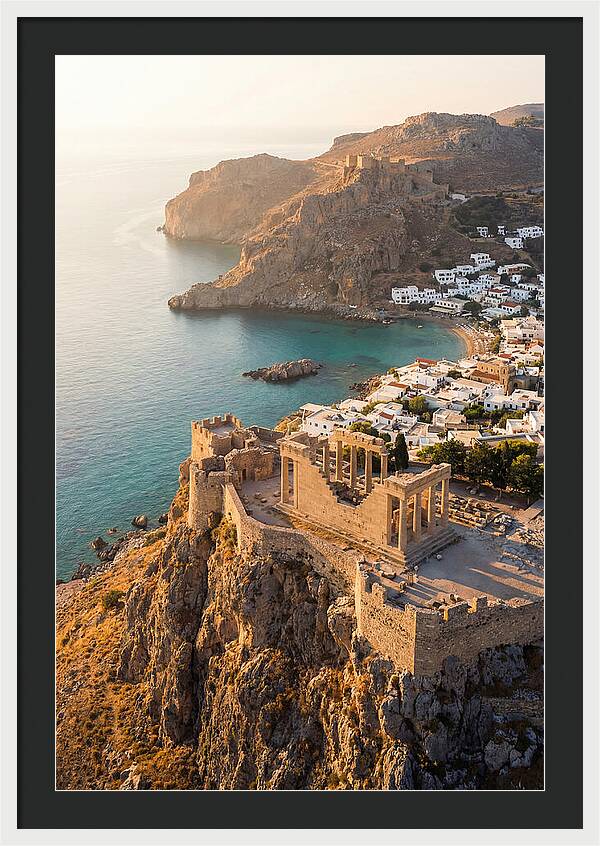 Lindos Acropolis At Golden Hour
