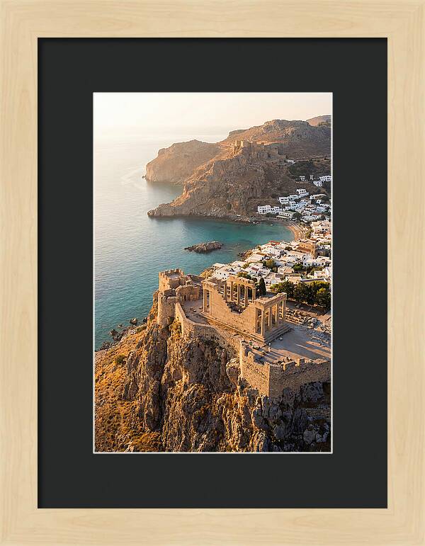 Lindos Acropolis At Golden Hour