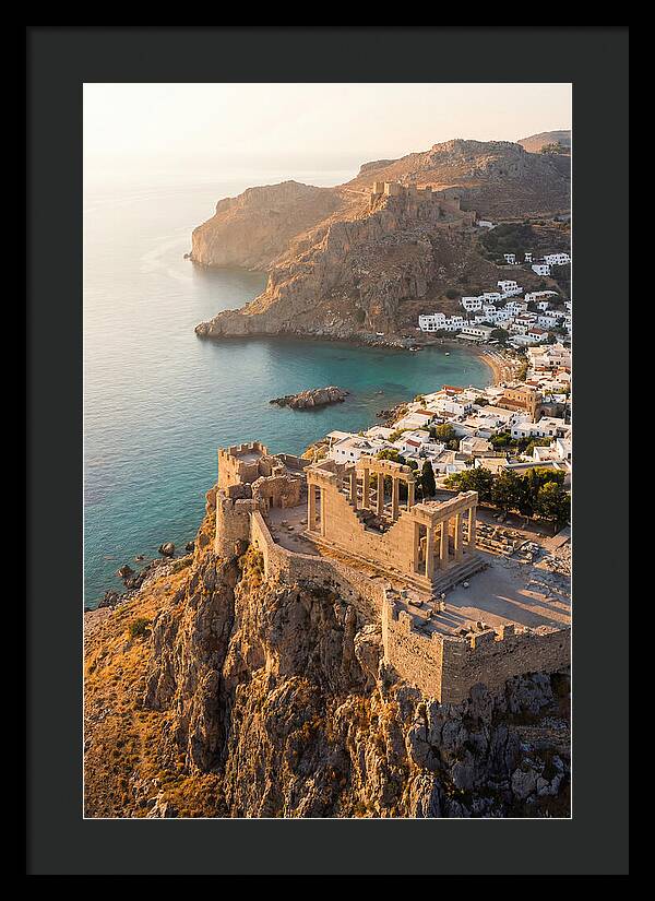 Lindos Acropolis At Golden Hour