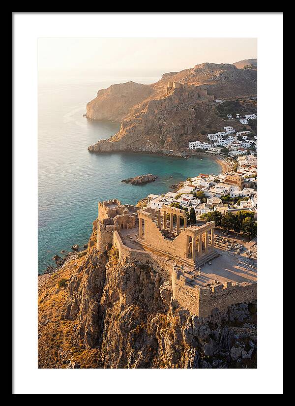 Lindos Acropolis At Golden Hour