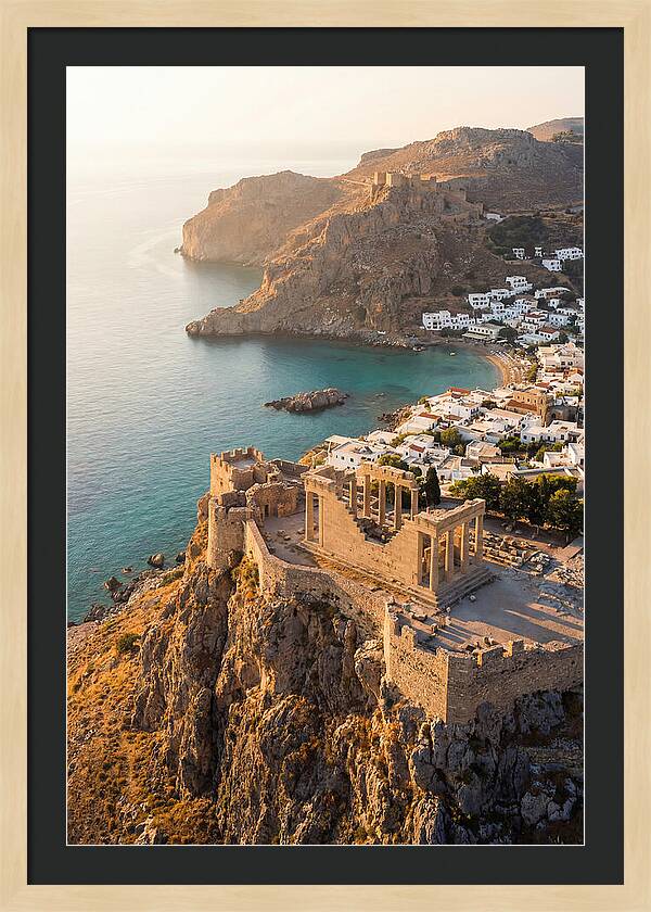 Lindos Acropolis At Golden Hour