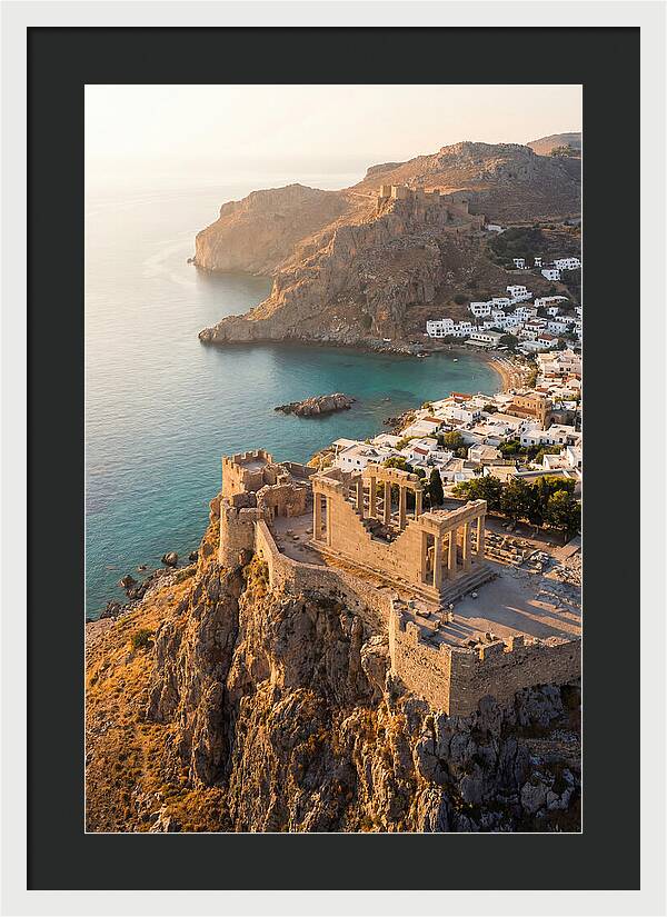 Lindos Acropolis At Golden Hour