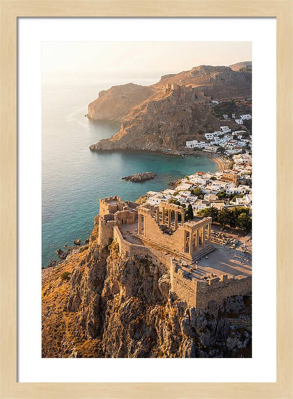 Lindos Acropolis At Golden Hour