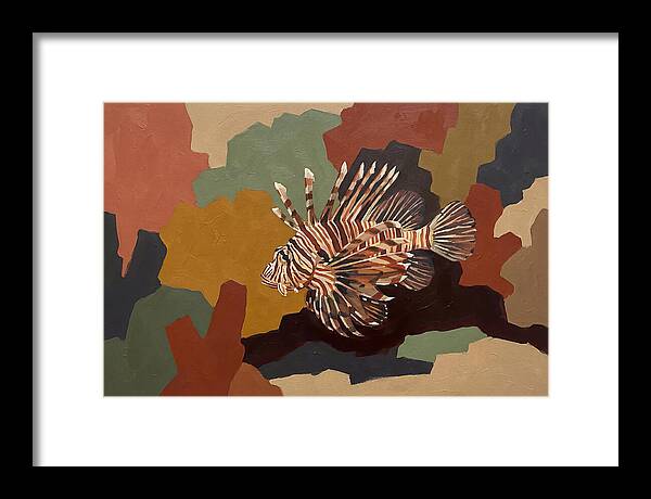 Lionfish Among Abstract Colors
