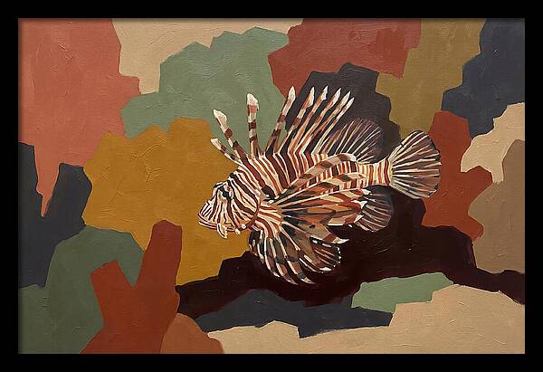 Lionfish Among Abstract Colors