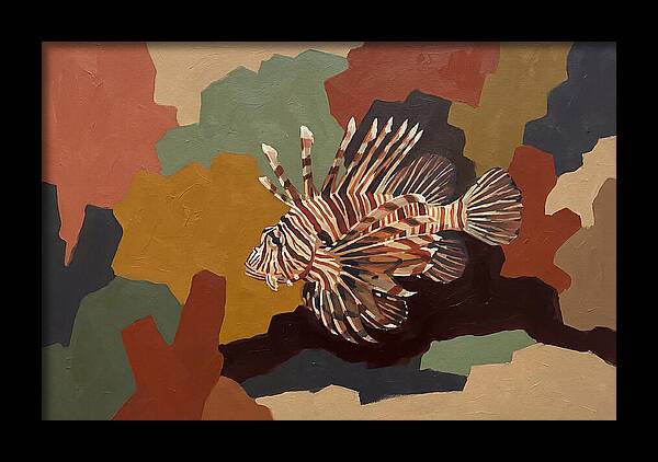 Lionfish Among Abstract Colors