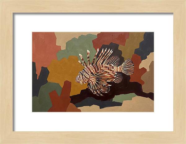 Lionfish Among Abstract Colors