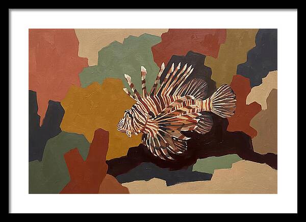 Lionfish Among Abstract Colors