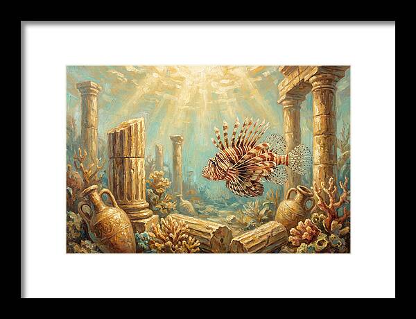 Lionfish Among Ancient Ruins