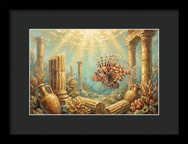 Lionfish Among Ancient Ruins