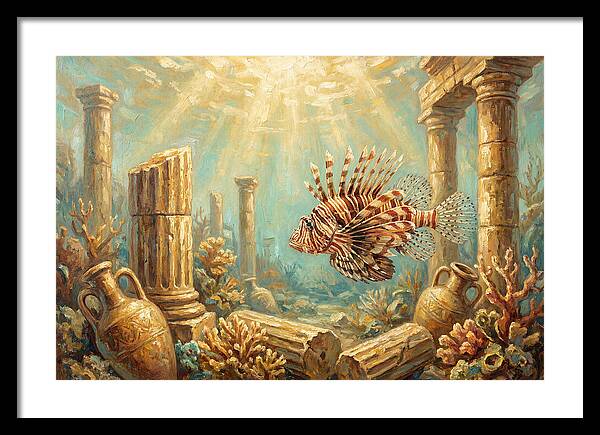 Lionfish Among Ancient Ruins