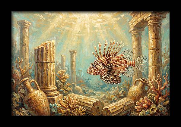Lionfish Among Ancient Ruins