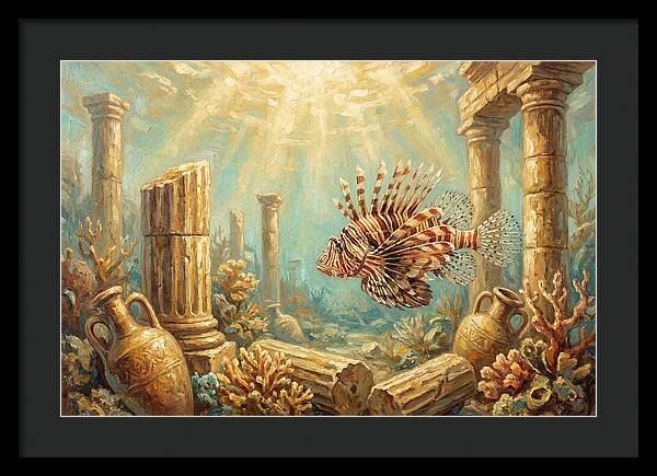 Lionfish Among Ancient Ruins