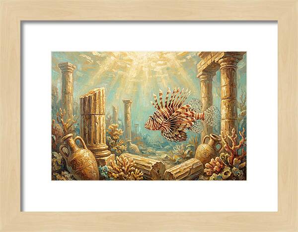 Lionfish Among Ancient Ruins