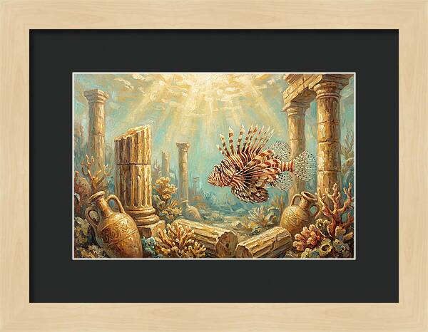 Lionfish Among Ancient Ruins