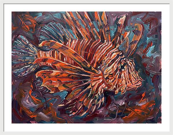 Lionfish In Expressionist Style