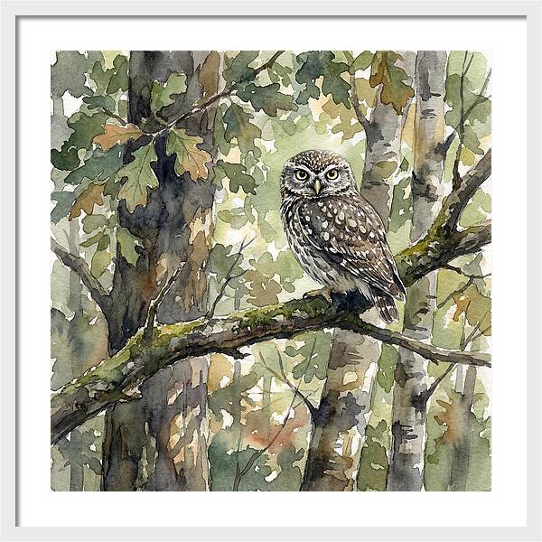 Little Owl Among The Trees