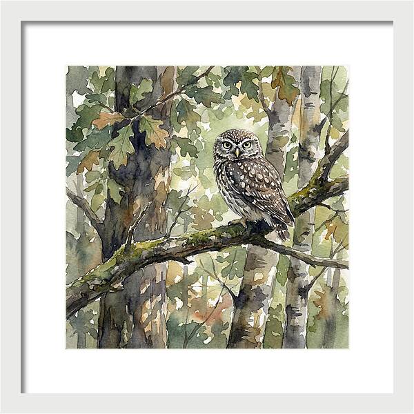 Little Owl Among The Trees