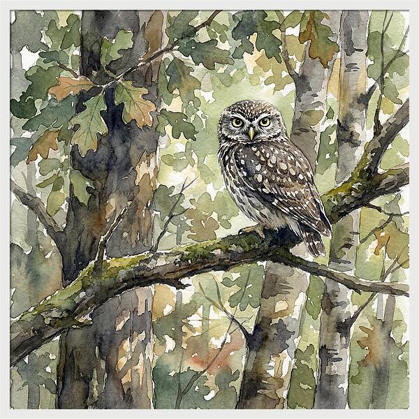 Little Owl Among The Trees