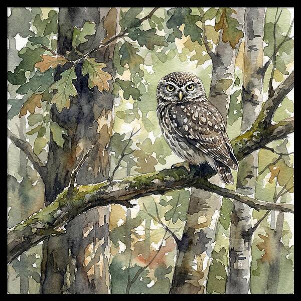 Little Owl Among The Trees
