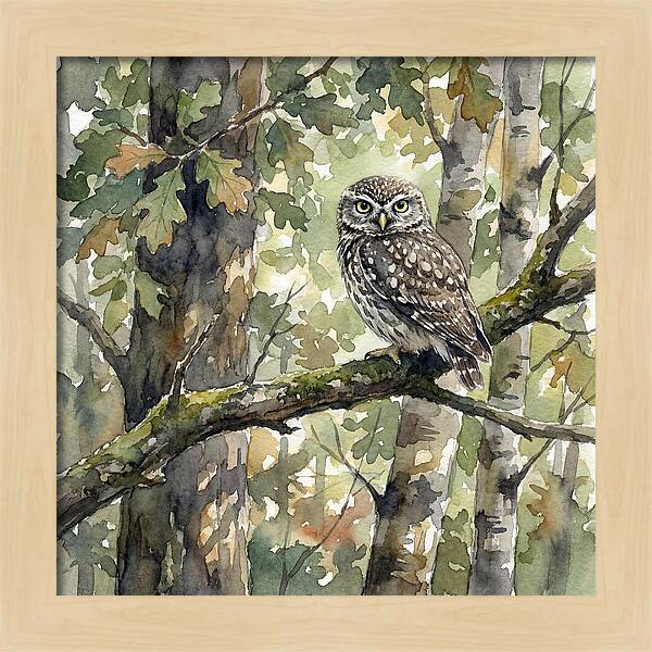 Little Owl Among The Trees