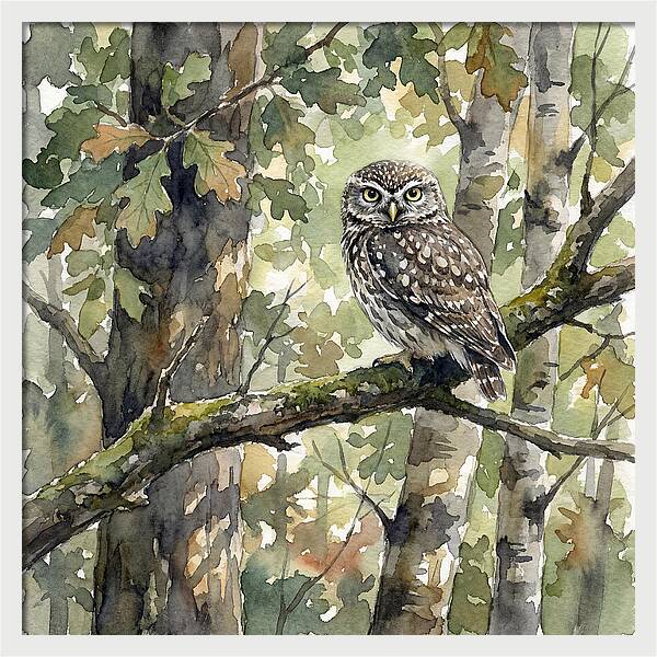 Little Owl Among The Trees