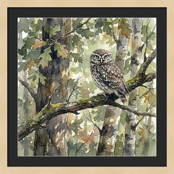 Little Owl Among The Trees