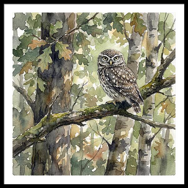 Little Owl Among The Trees