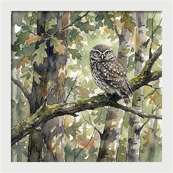Little Owl Among The Trees