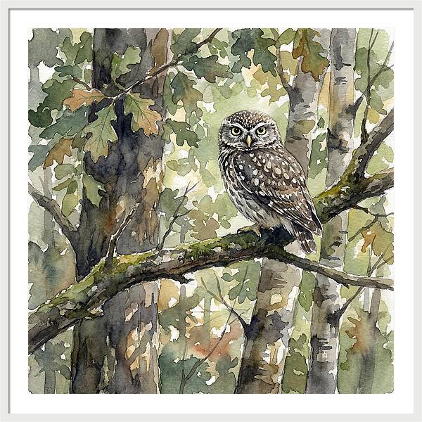 Little Owl Among The Trees