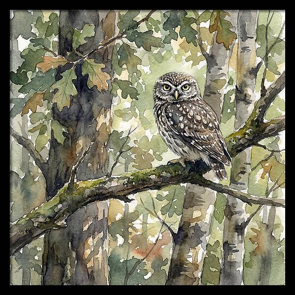 Little Owl Among The Trees