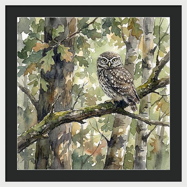 Little Owl Among The Trees