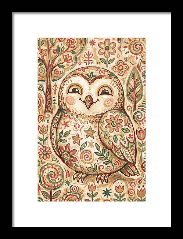 Little Owl In A Floral World