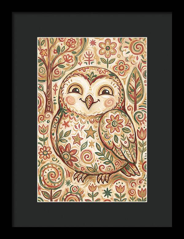 Little Owl In A Floral World