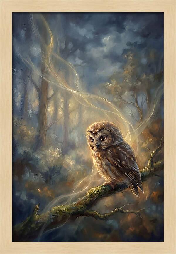Little Owl In Forest