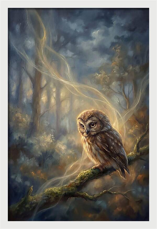 Little Owl In Forest
