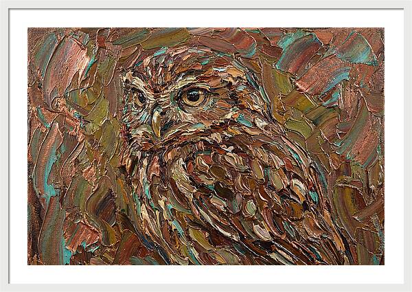 Little Owl In Palette Knife Style