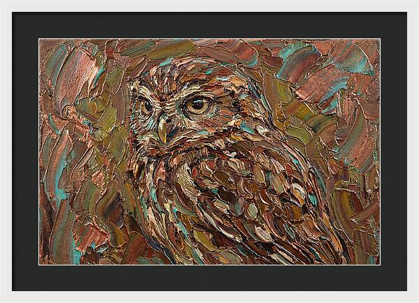 Little Owl In Palette Knife Style