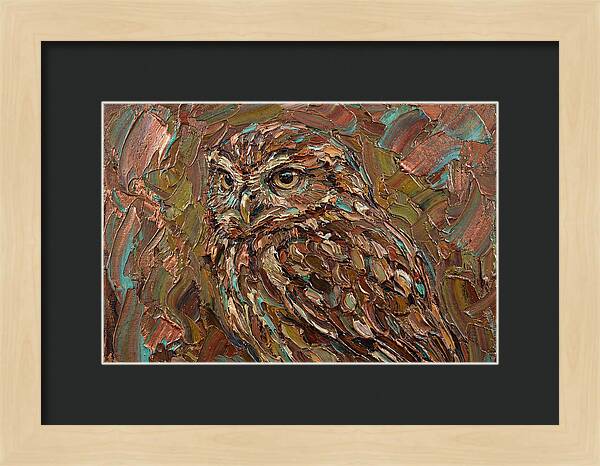 Little Owl In Palette Knife Style