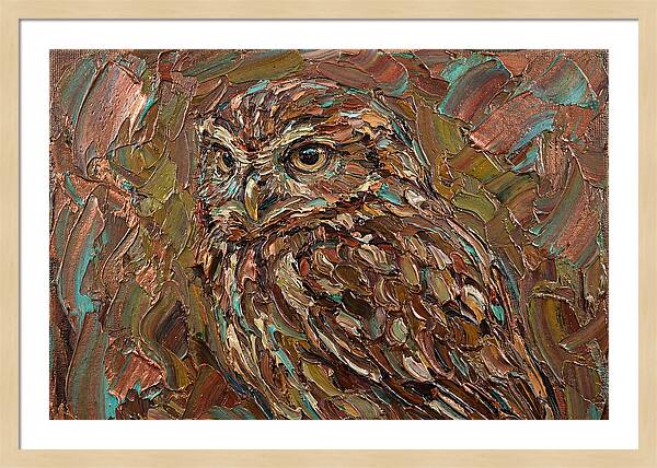 Little Owl In Palette Knife Style