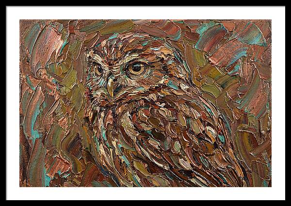Little Owl In Palette Knife Style