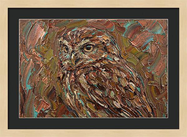 Little Owl In Palette Knife Style