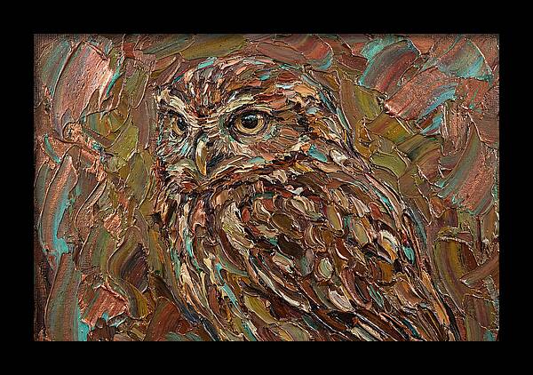 Little Owl In Palette Knife Style