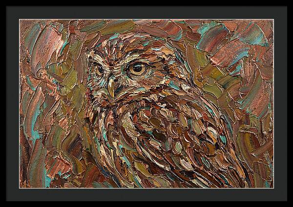 Little Owl In Palette Knife Style