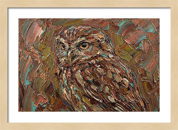Little Owl In Palette Knife Style