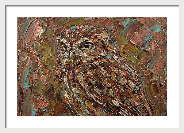 Little Owl In Palette Knife Style