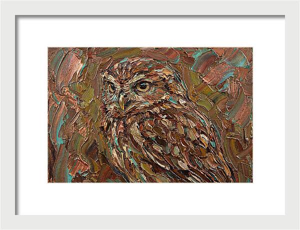 Little Owl In Palette Knife Style